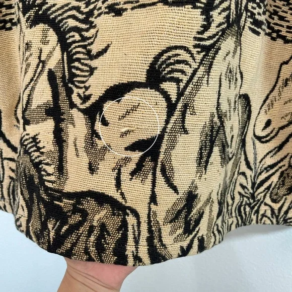 Vintage tan and black horses jacket - Picture 6 of 7